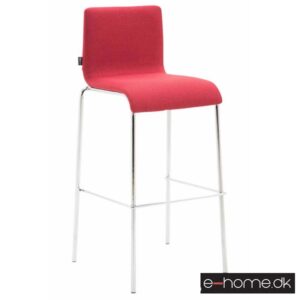 Barstol Kado_stof rød_ben krom_runde_302983_e-home