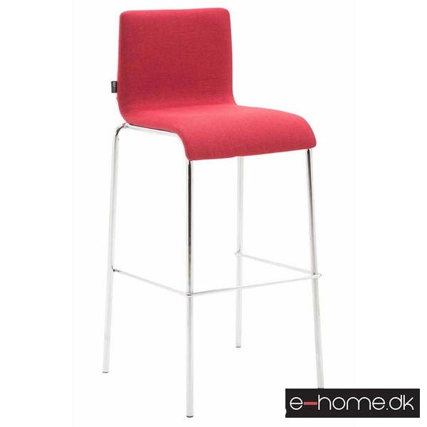 Barstol Kado_stof rød_ben krom_runde_302983_e-home