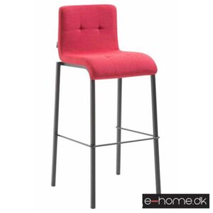 Barstol Kado_stof rød_ben sort_firkantet_303025_e-home