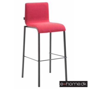 Barstol Kado_stof rød_ben sort_firkantet_303053_e-home