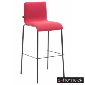 Barstol Kado_stof rød_ben sorte runde_302997_e-home