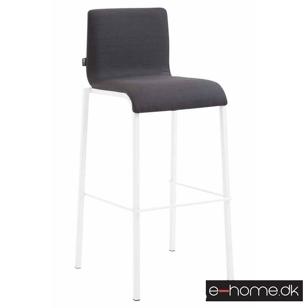 Barstol Kado_stof sort_ben hvid_firkantet_303061_e-home