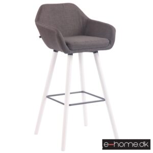 Barstol model Adelaide_stof mørkegrå_ben hvid_308864_e-home