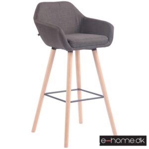 Barstol model Adelaide_stof mørkegrå_ben natur_308831_e-home