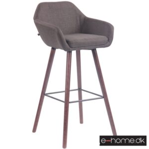 Barstol model Adelaide_stof mørkegrå_ben valnød_308853_e-home