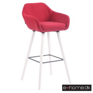 Barstol model Adelaide_stof rød_ben hvid_308869_e-home