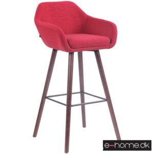 Barstol model Adelaide_stof rød_ben valnød_308858_e-home
