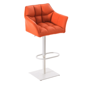 Barstol Damaso W, Orange, PU læder
