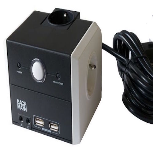 Bachmann Power Cube 3x230V + 2xUsb Charger - Billede 3