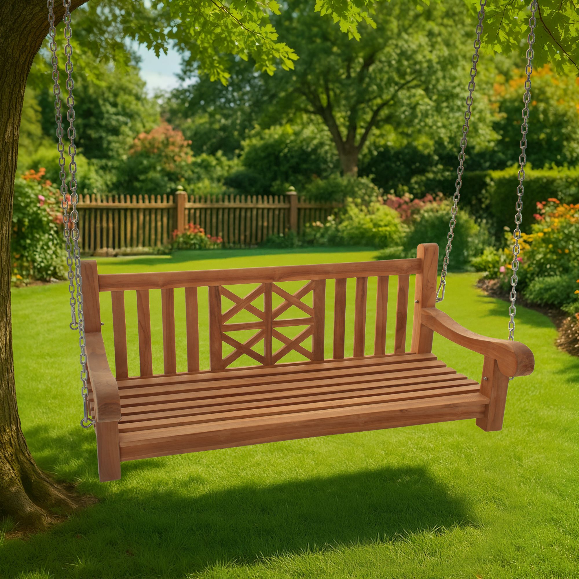 Gyngebænk Gården 120cm - Teak