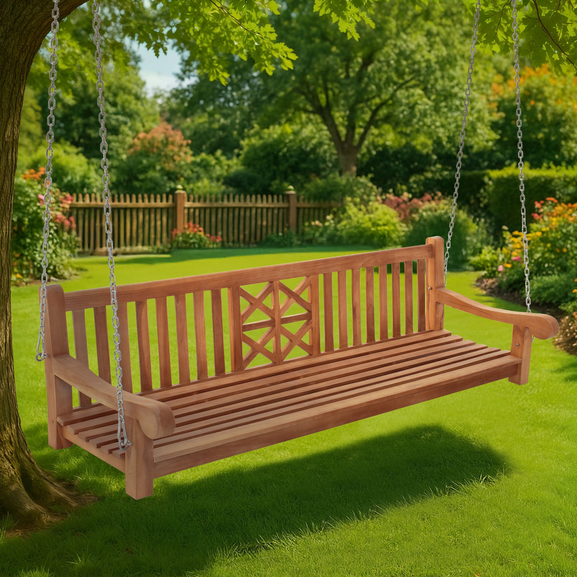 Gyngebænk Gården 220cm - Teak