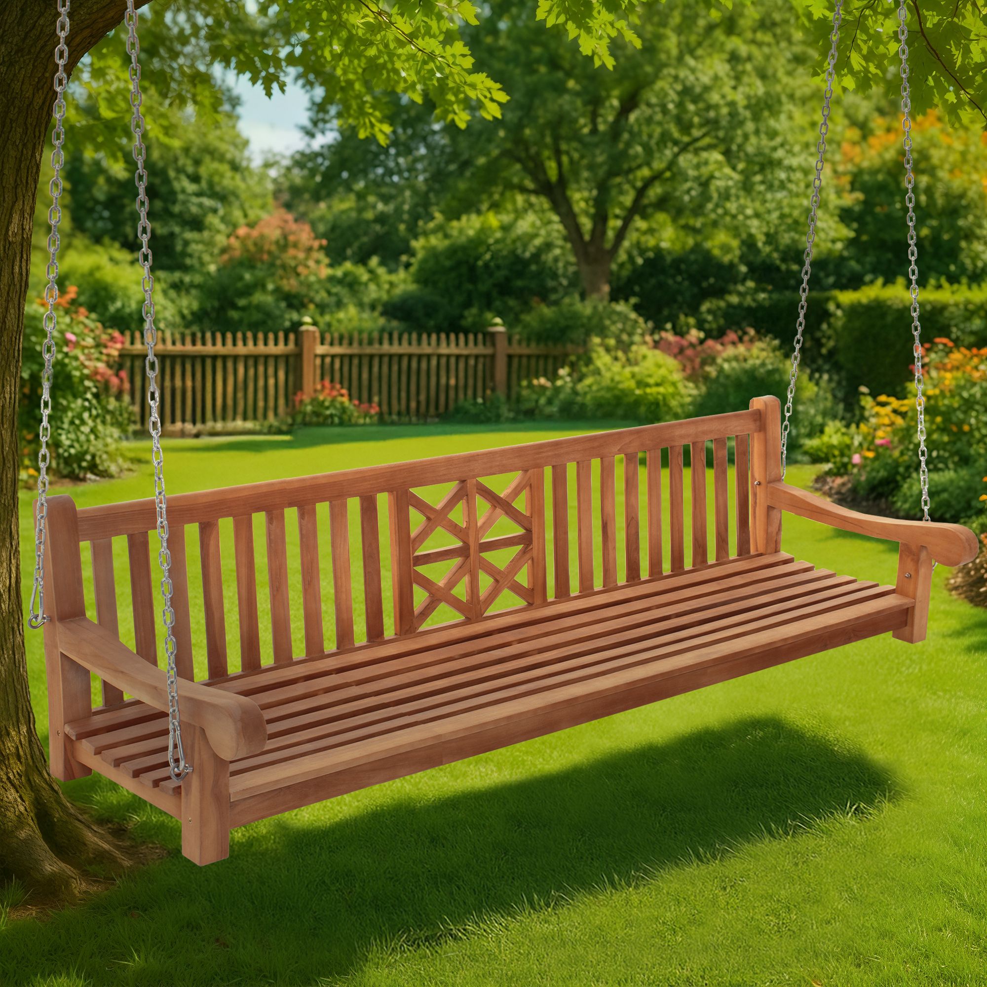 Gyngebænk Gården 240 cm - Teak