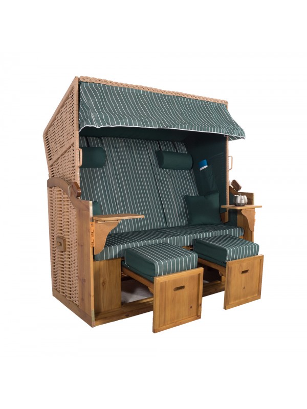 Strandkurv Model Sylt XXL Grøn Nålestribet - Billede 2
