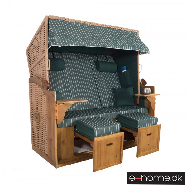 Strandkurv Model Sylt XXL Grøn Nålestribet Natur e-10615_e-home