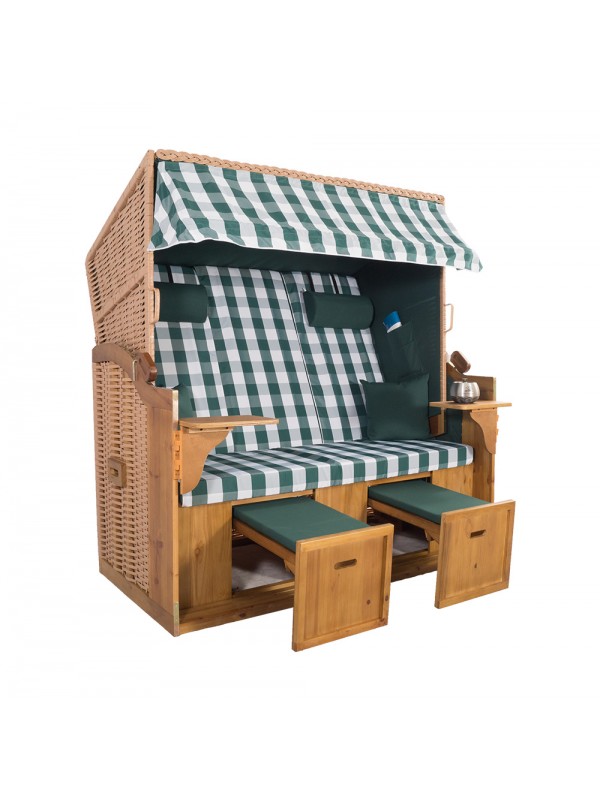 Strandkurv Model Sylt XXL Grøn Ternet - Billede 5