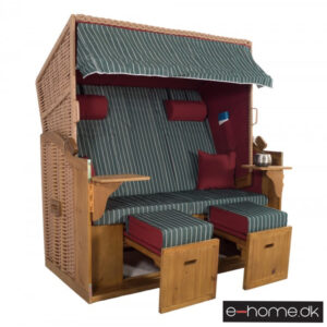 Strandkurv Model Sylt XXL Rød-Grøn Nålestribet Natur e-10638_e-home