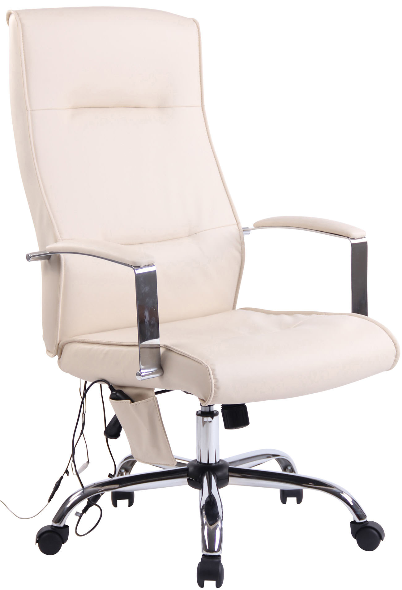 Kontorstol Portland - Massage - Kunstlæder - Creme - Billede 2