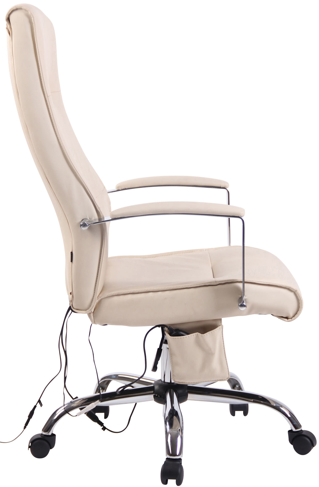 Kontorstol Portland - Massage - Kunstlæder - Creme - Billede 5