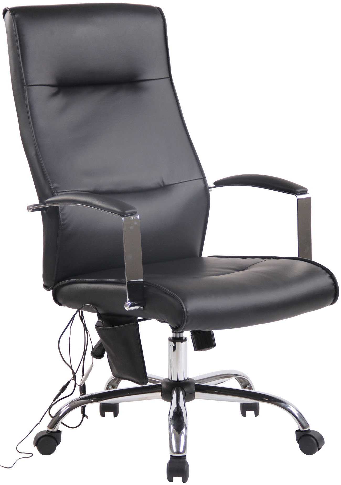 Kontorstol Portland - Massage - Kunstlæder - Sort - Billede 2