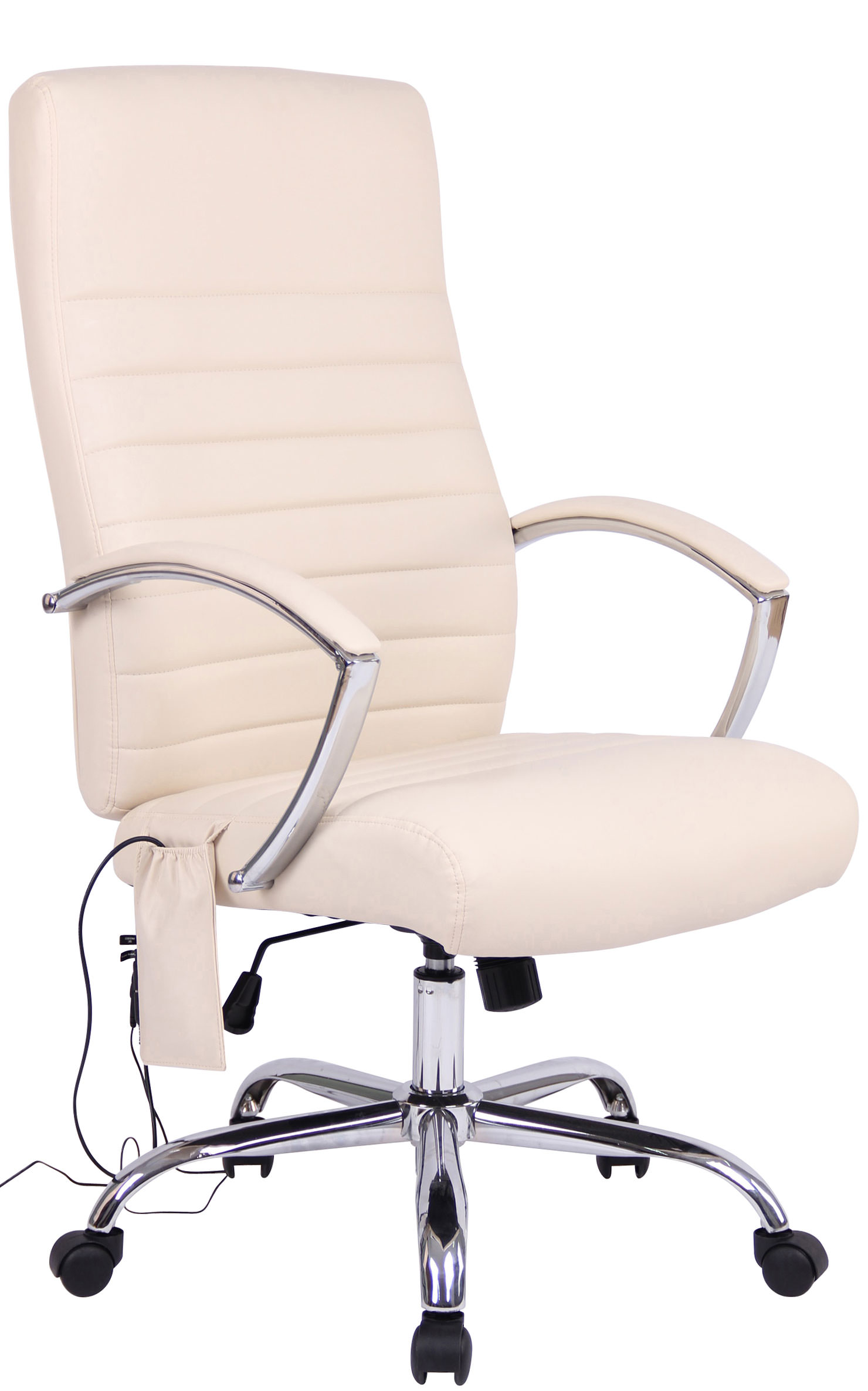 Kontorstol Valais - Massage - Kunstlæder - Creme - Billede 2