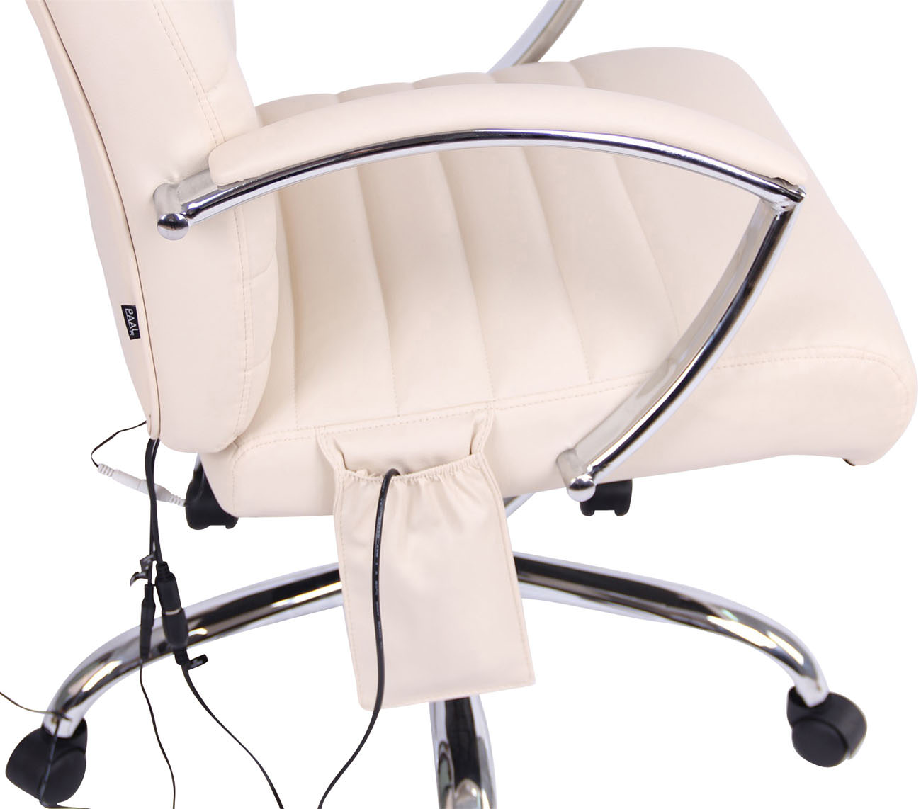 Kontorstol Valais - Massage - Kunstlæder - Creme - Billede 8