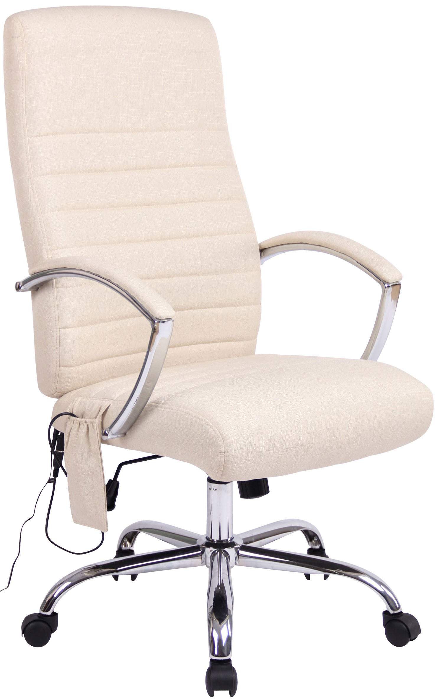 Kontorstol Valais - Massage - Stof - Creme - Billede 2