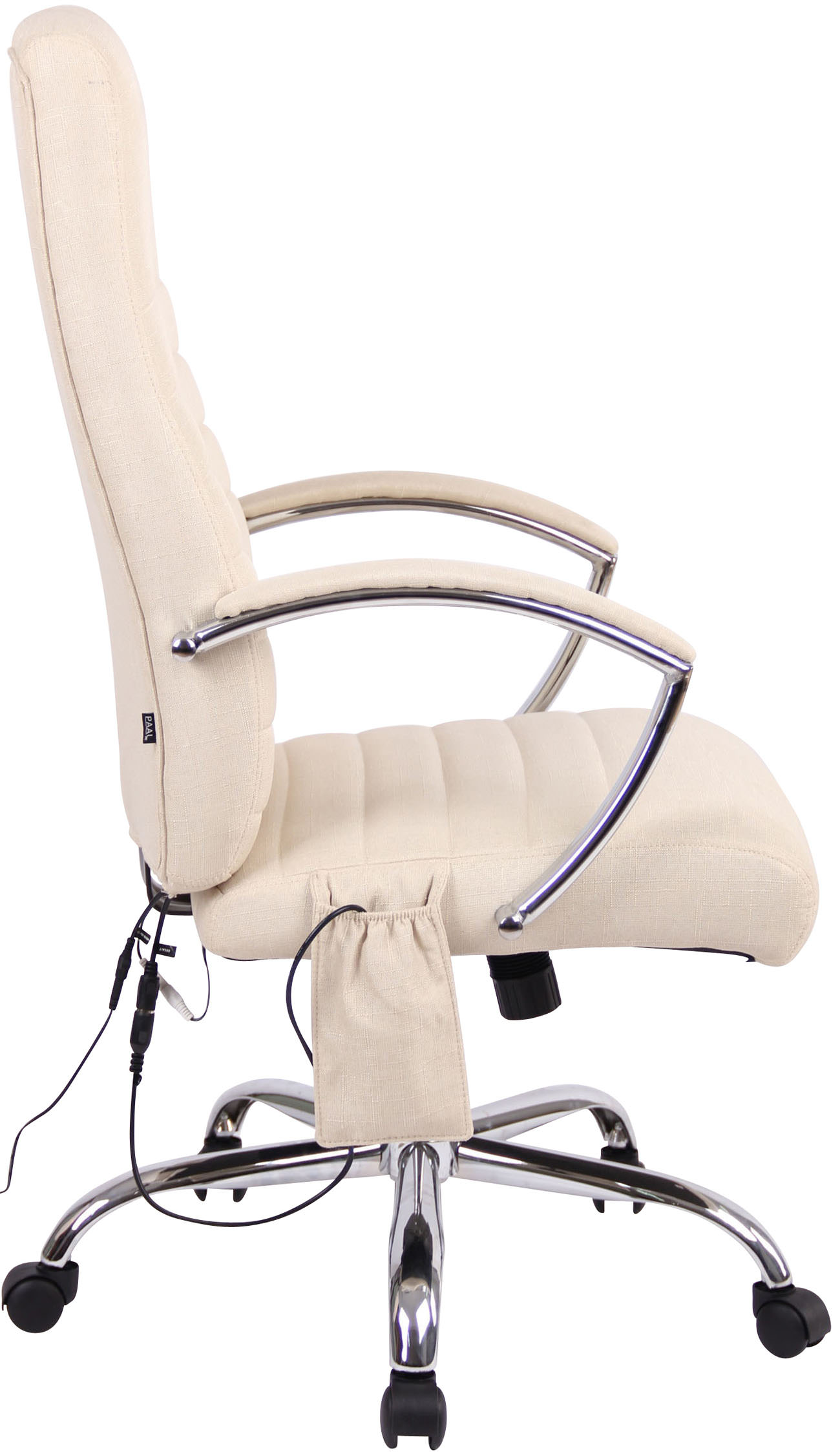Kontorstol Valais - Massage - Stof - Creme - Billede 4