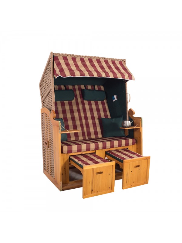 Strandkurv model Anholt - 2 sæder - Natur - e-11337 - Grøn-Rød tern_2