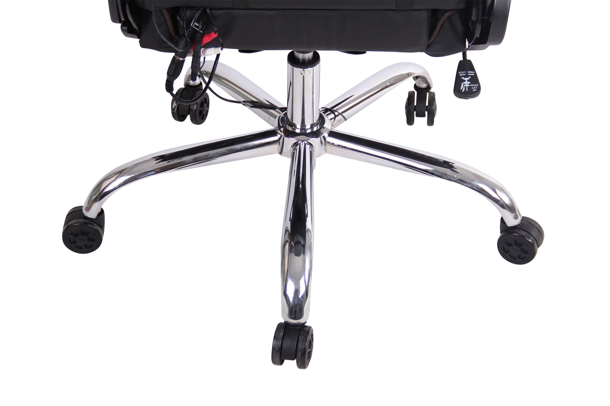 Gamerstol med massage Kunstlæder Brun-Sort_192609864_e-home_08