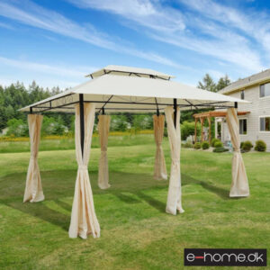 Havepavillon - dobbelt tag - 3x4 m - Mælkehvid - 01-0154 - e-home_TITEL
