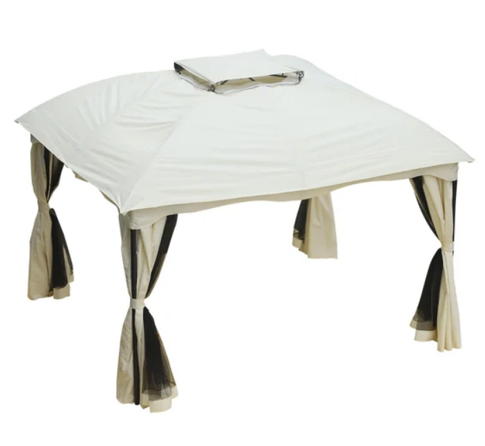 Havepavillon - dobbelttag - 3x3,65 m - Creme - Billede 8