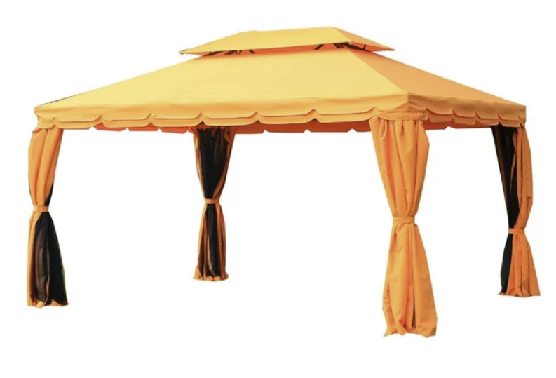 Luksuspavillon med dobbelt tag – 3x4 m - Orange - Billede 3