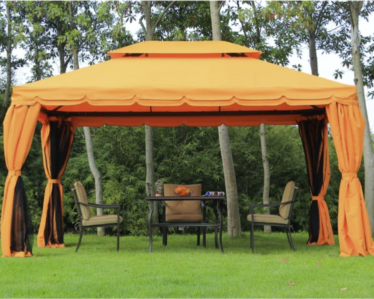 Luksuspavillon med dobbelt tag – 3x4 m - Orange - Billede 5