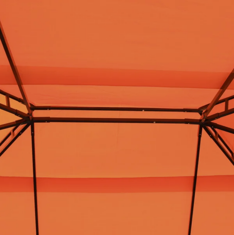 Luksuspavillon med dobbelt tag – 3x4 m - Orange - Billede 6