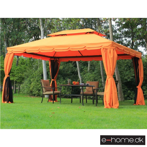 Luksuspavillon med dobbelt tag - 3x4 m - Orange - 01-0870 - e-home_TITEL