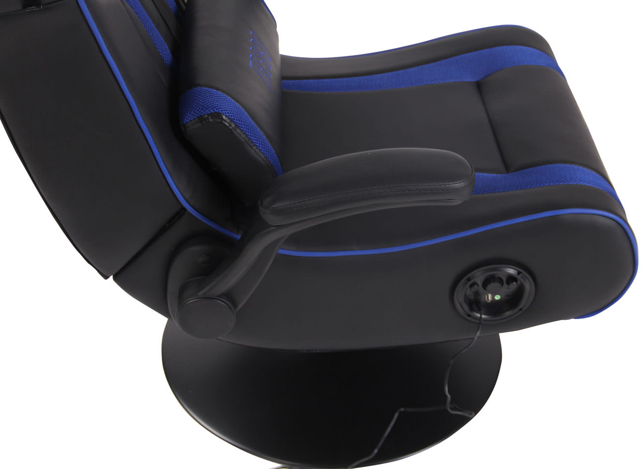 Sonoma Gamer Stol med Lyd Sort/Blå - Billede 7