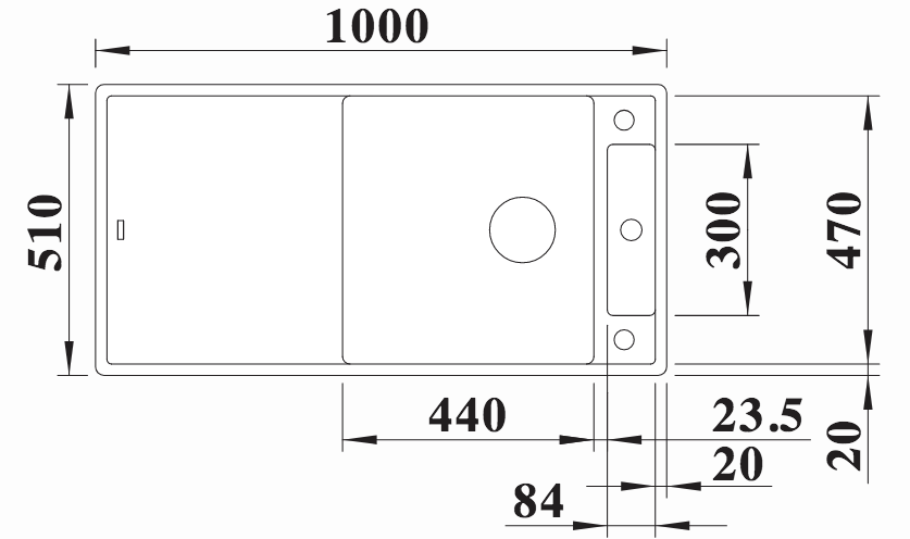 BLANCO AXIA III XL 6 S - SILGRANIT I ANTRACIT - INKL. SKÆREBRÆT AF ASKETRÆ - ILÆG./UNDERLIM. - Billede 5