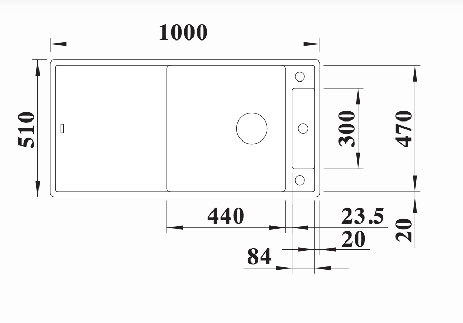 BLANCO AXIA III XL 6 S - SILGRANIT I ANTRACIT - INKL. SKÆREBRÆT I GLAS - ILÆG./UNDERLIM. - Billede 5