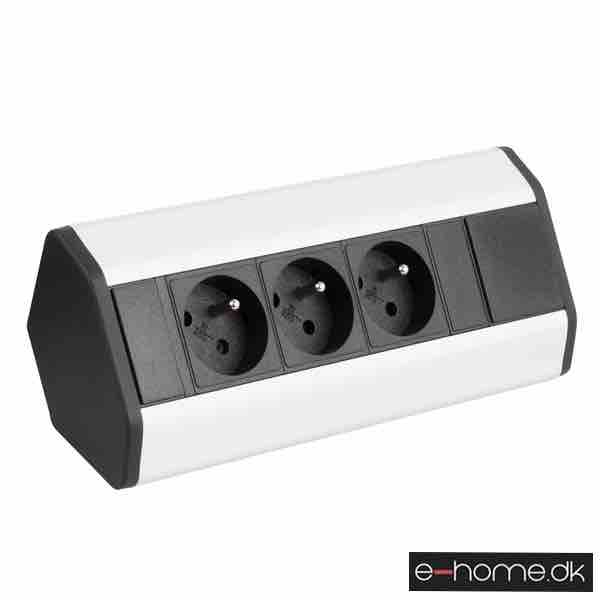 Hjørnebox med 3 stik