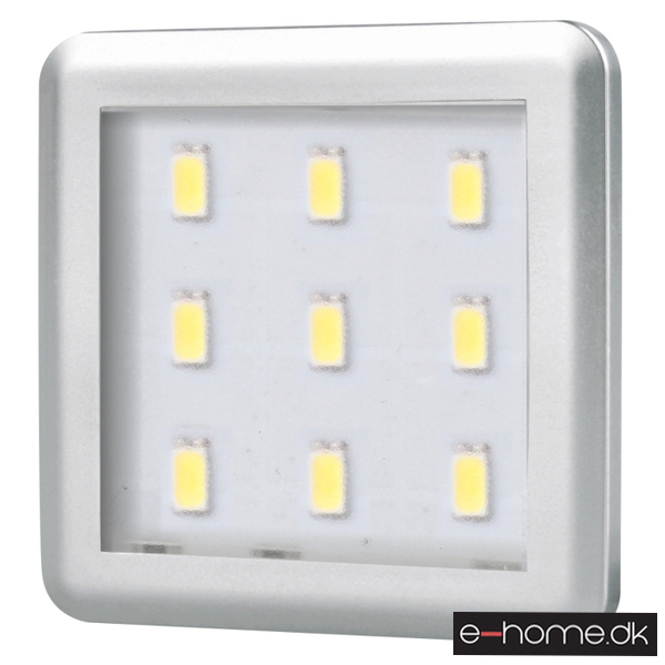 SQUARE 3 LED 2,5W SORT VARM