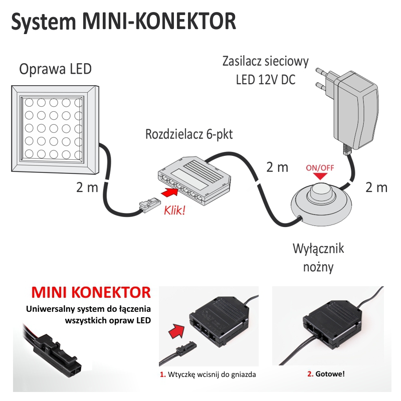 SQUARE XL LED 2W KOLD - Billede 3