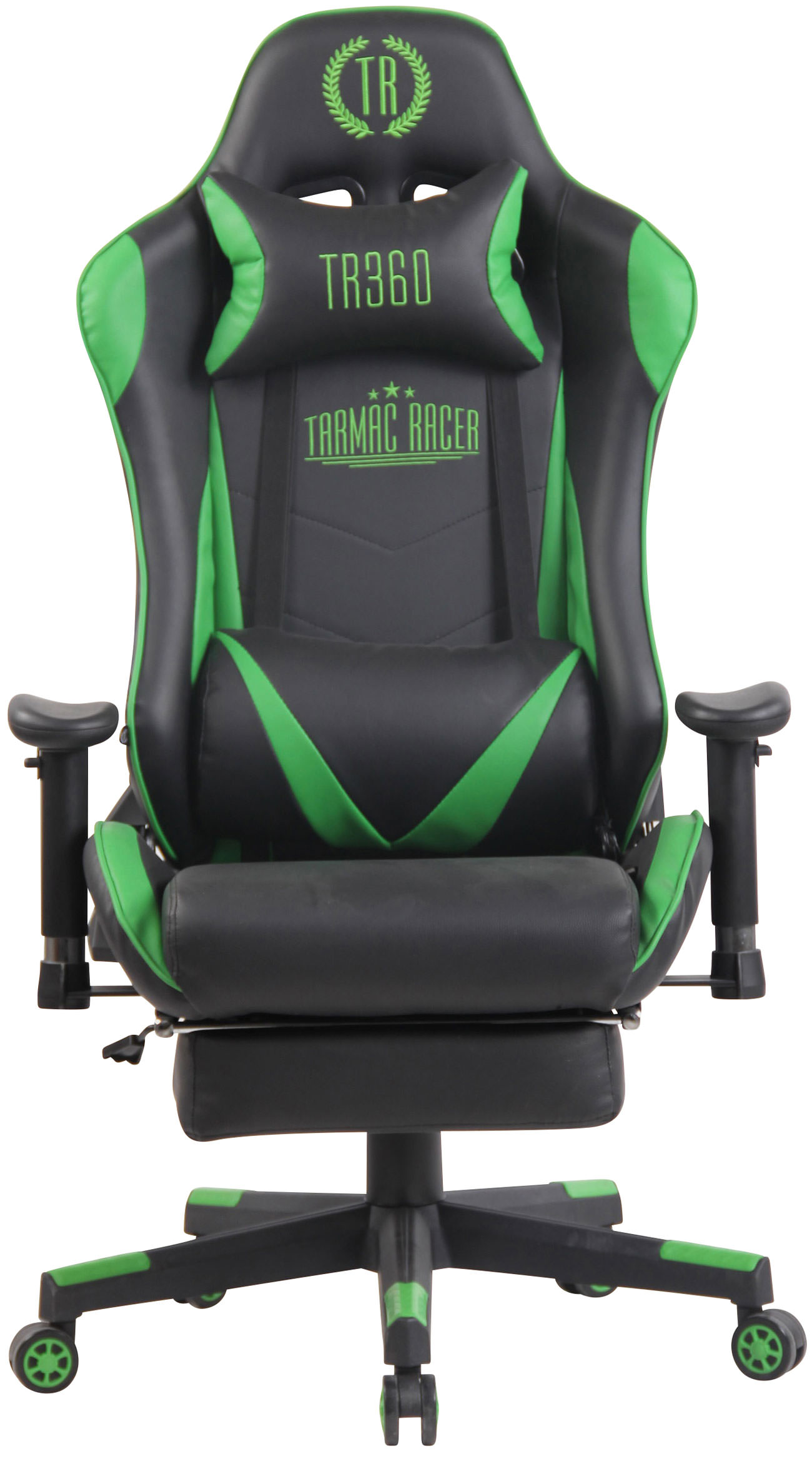 Gamer kontorstol Lux med massage Sort/Grøn - Billede 3