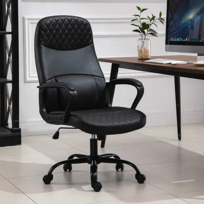 Kontorstol med massage - Syntetisk læder - sort - Billede 3