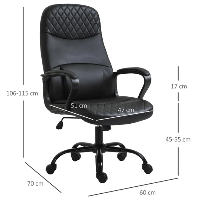 Kontorstol med massage - Syntetisk læder - sort - Billede 4