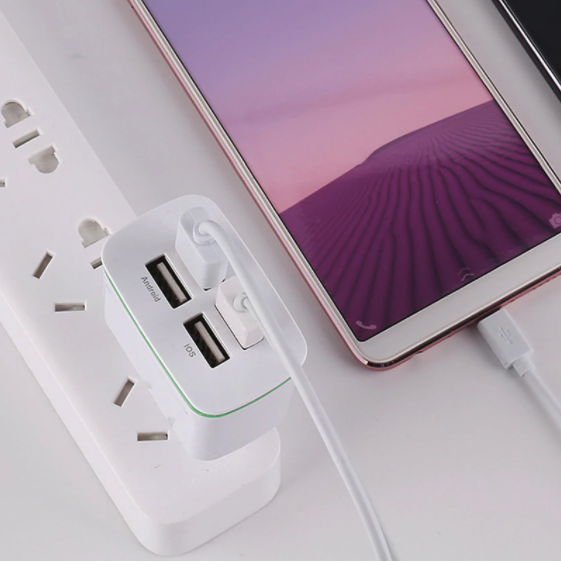 Universal 4xUSB opladeradapter - Hvid - Billede 2
