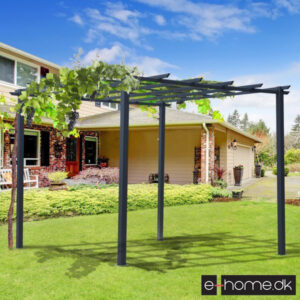 Pergola pavillon sort metal