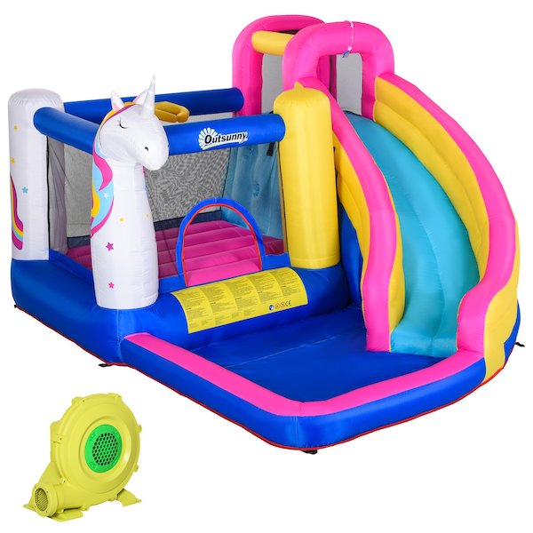 Outsunny unicorn vand hoppeborg - Billede 2