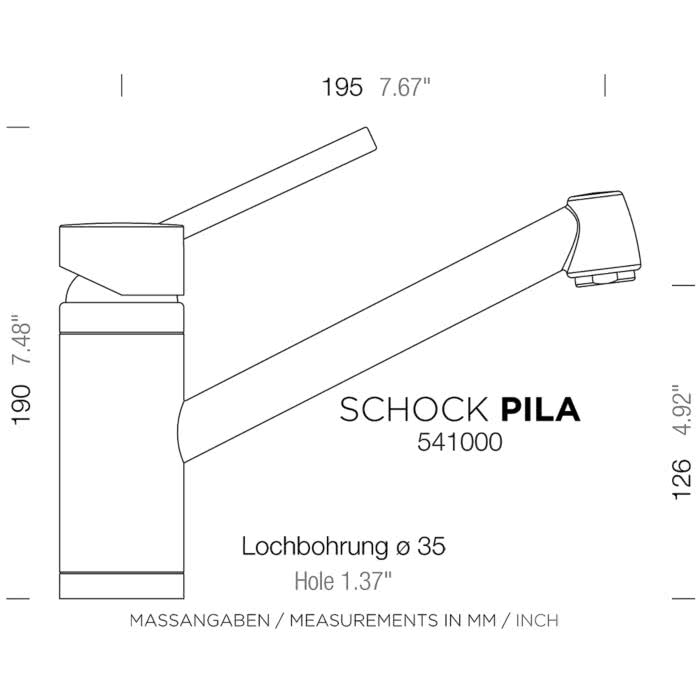 Schock Pila med drejelig fast tud - Stone - Billede 3