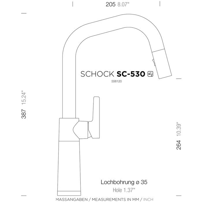 Schock SC-530 med udtræk - Stone - Billede 3