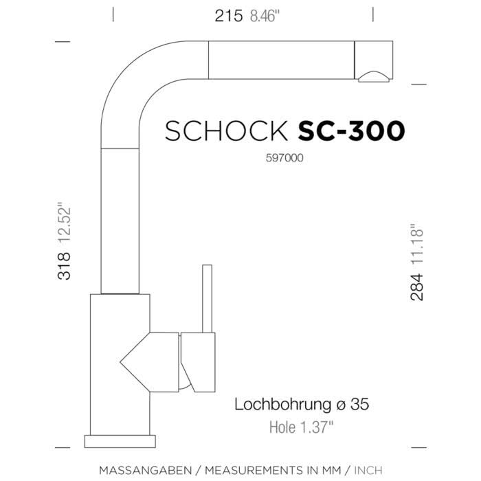 Schock SC-300 med fast tud Millennial Dive - Billede 3